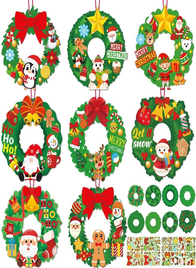 Eternity sky 54pcs Christmas Crafts for Kids - Xmas Wreath Ornament Making Kit Bulk with Snowman for Winter Holiday, Classroom, Adults - Image 1